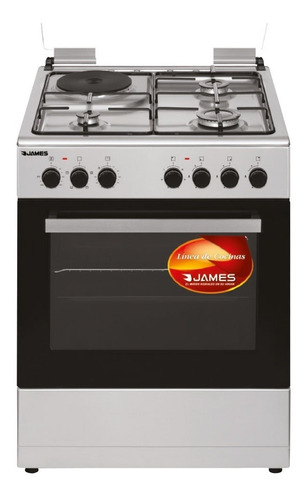 Cocinas James Combinadas C221 Tks Inox 3+1 Disco Elec.  Fama