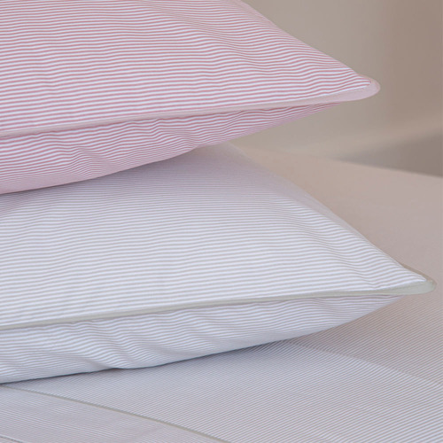 Fronha Avulsa 200 Fios Stripes Scavone 50cm X 70cm Cor Rosa