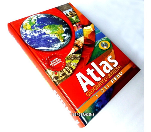 Libro Atlas Geográfico Universal Y Del Perú Geografía + Cd