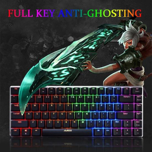 Teclado Mecánico Para Juegos Con Cable Y Retroiluminación Le