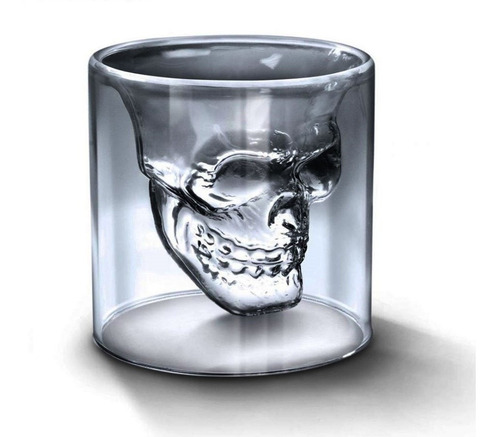 Vaso De Whisky Calavera Doomed Vidrio Bar Boliche 13 Cm