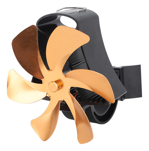 Ventilador Dorado Para Chimenea, 6 Aspas, Magnético, Montaje