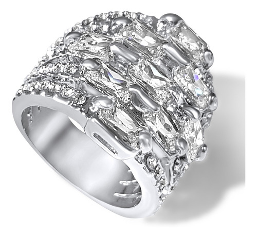 Anillo Blanco Bañado O Blanco