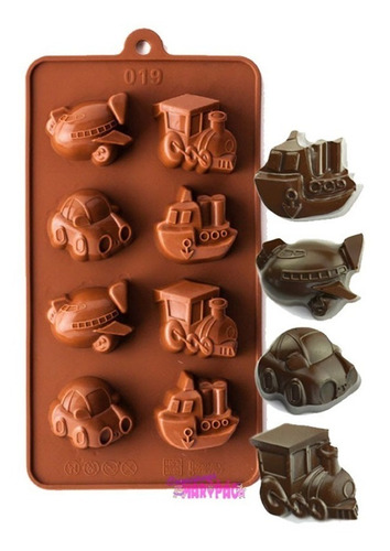 Molde Silicon Transportes Barco Carro Avion Jabo Chocolates
