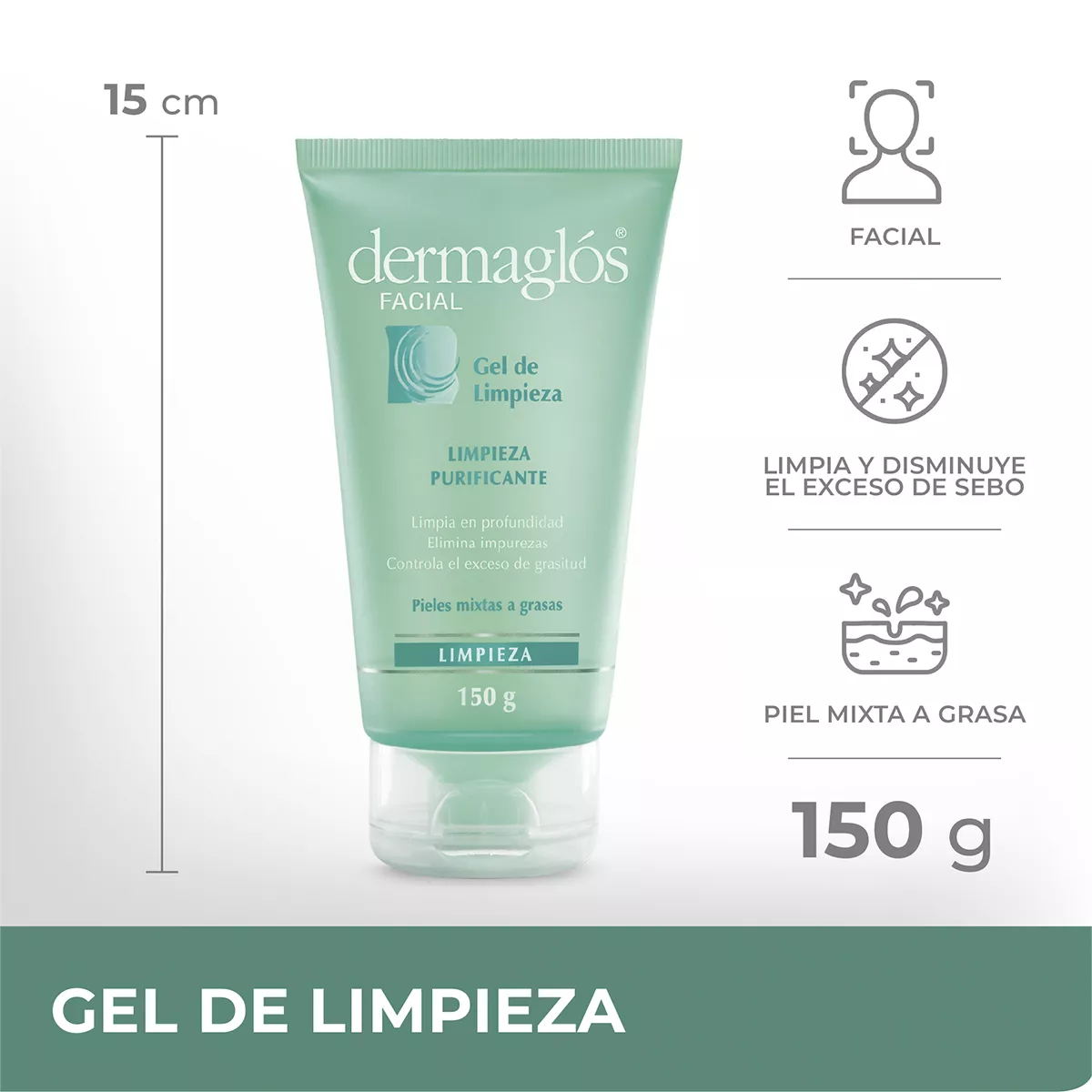 Tercera imagen para búsqueda de gel de limpieza dermaglos