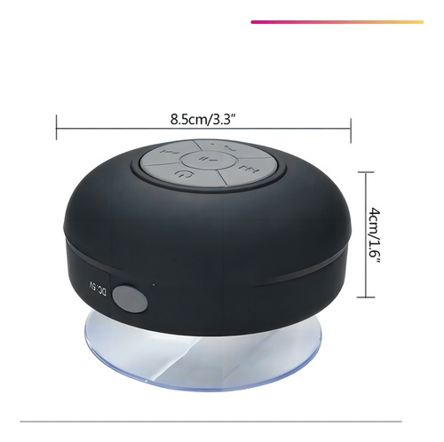 Caixinha Som Speaker Bluetooth Prova D'agua Chuveiro Banheir