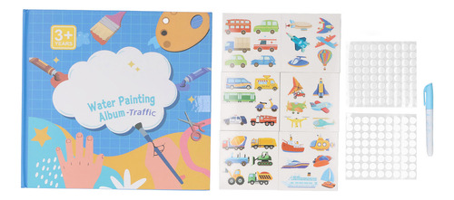 Libro De Pintura Al Agua Azul Para Colorear, Reutilizable, C