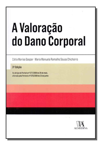 Libro Valoracao Do Dano Corporal A 03ed 18 De Gaspar Catia E