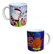 Comprar Par De Tazas Navidad Santa Claus Y Rodolfo El Reno