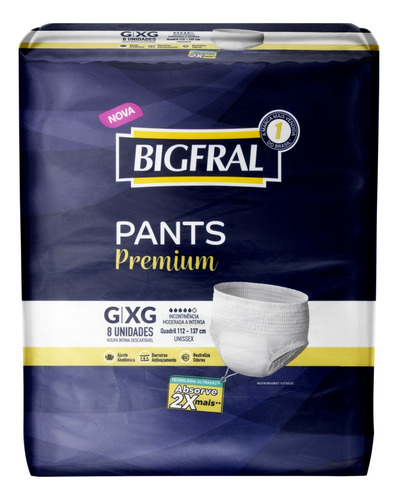 Fraldas para adultos descartáveis Bigfral  Descartável Pants Premium G/XG x 8 u