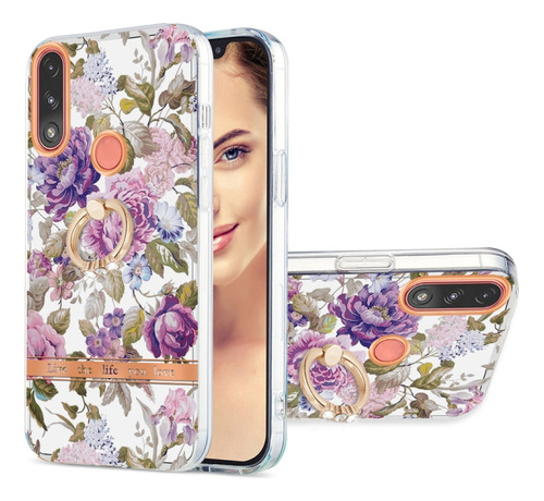 Funda De Tpu Con Forma De Flores Para Motorola Moto E7 Power