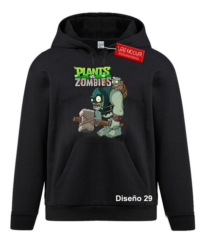 Buzo Canguro Plantas Vs Zombies Algodón Frizado