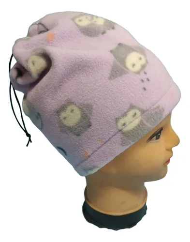 Cuello Abrigo Cubre Cuello Gorro Pasamontañapolar Para Niños Lila Estampado Unico