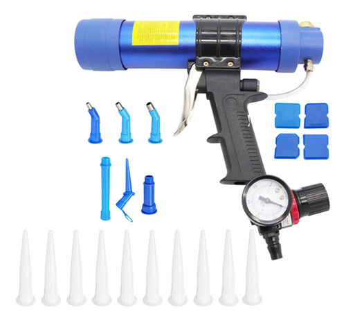 Q Sellador Masilla Adhesivo Pistola 310ml Aplicador De Azul