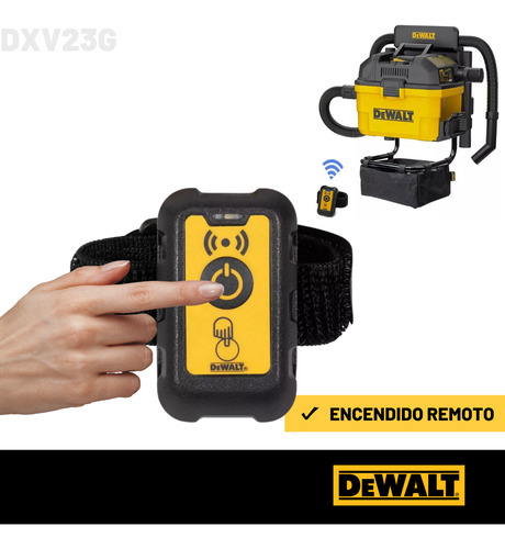 Aspiradora Dxv23g Remoto Solidos Y Liquidos 23 Lts Dewalt