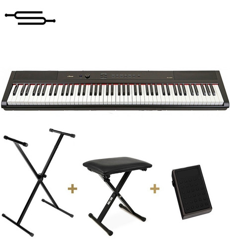 Imagen 1 de 6 de Piano Digital Artesia 88 Teclado Sensitivo + Pie + Banqueta
