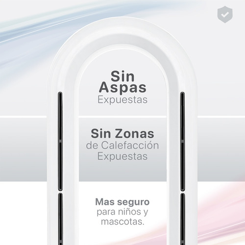 Ventilador Purificador Calentador 3 En 1 Esquimal, 8 Velocidades, 3 Niveles De Calefacción, Temporizador (Mediano, Plateado - Blanco)