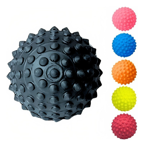 1 Bolinha Cravo Fisioterapia Anti Stress Mão Bola Pet Pés Cor Preto