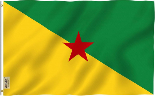 Bandera De Guayana Francesa Anley Fly Breeze De 3 X 5 Pies,