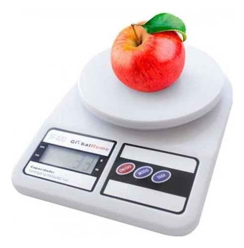 La báscula digital electrónica pesa de 1 g a 10 kg, color blanco, cocina