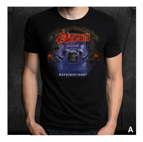 Remeras Bandas Rock Saxon Battering Ram