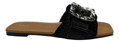 Zapato Para Dama Tipo Sandalia De Piso Color Negro