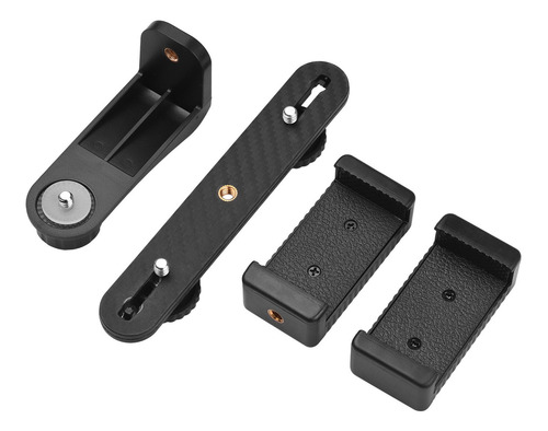 Imagen 3 de 9 de Soporte De Teléfono Doble Para Trípode, Adaptador Horizontal