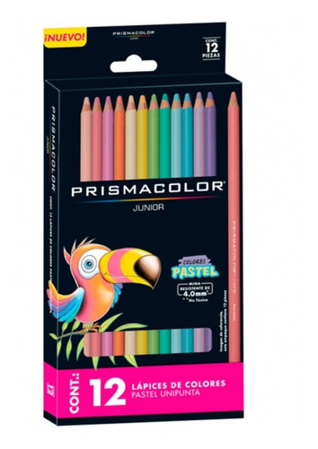 12 Lápices De Colores Pastel Profesional Prismacolor Junior