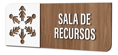 Placa Sinalização Indicativa Sala De Recursos