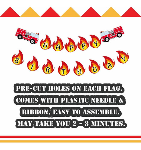 Camión De Bomberos De La Bandera Del Cumpleaños, Bombero Par