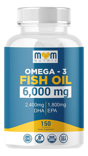 Omega 3 Fish Oil 6000 Mg Capsulas Epa Dha Aceite De Pescado