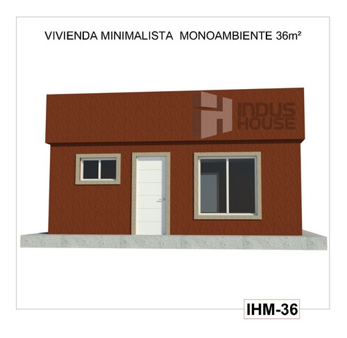 Imagen 2 de 10 de Vivienda Pre Fabricada Wood-frame Ihm-36 Monoambiente 36 M2