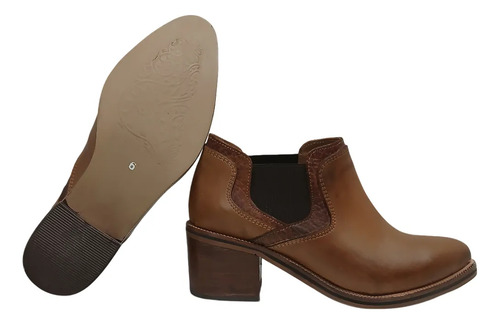 Bota Mujer Gravagna 42504 Texana Elástico Cuero
