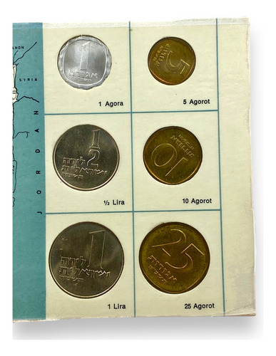 Antiguo Set De 6 Monedas De Israel Del Año 1965 (Usado)
