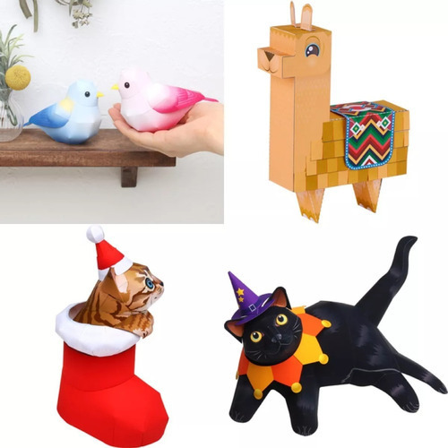 Moldes Papercraft Plantillas Animales Patrones Origamis 100%