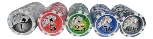 Fichas Poker Lujo Peso Metalizadas 8225 Casino Juego Cartas