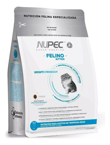 02 Pack Felino Kitten Para Gato De Temprana Edad Nupec 1.5k