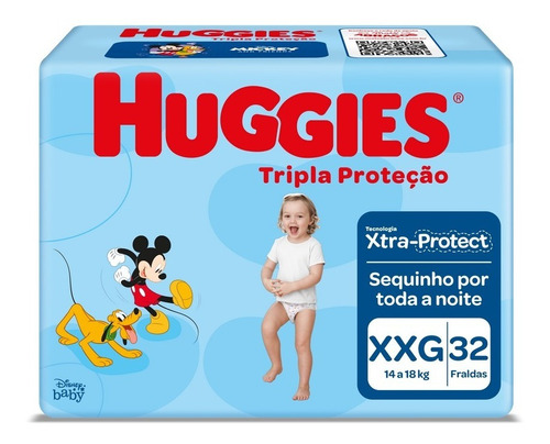 Huggies Tripla Proteção XXG com 32 unidades