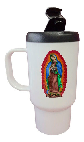 Jarro Termico Virgen De Guadalupe Religion Rojo