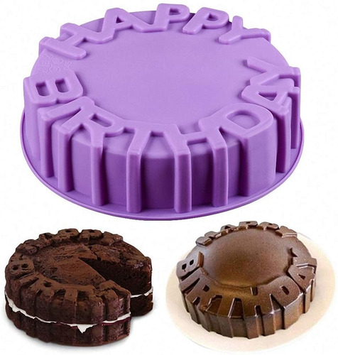 Molde Silicona De Happy Birthday - Repostería Gelatinas Pays Color Colores