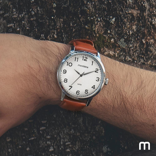 Relogio Mondaine Masc Aço/couro 99410g0mvnh1 Grande Clássico