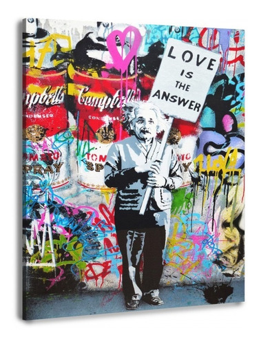 Cuadro Arte Moderno Graffiti Banksy Love Is The Answer Canva