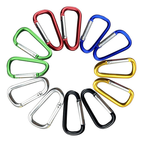 ~? Llavero Aeibun Carabiner Clip 3 Pulgadas 12 Pack - D Ring