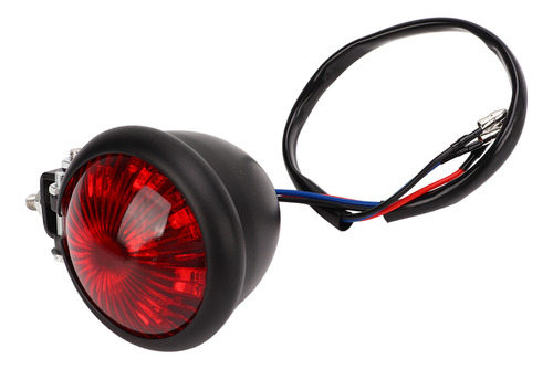 Freno De Luz Trasera Led Redondo Retro Para Motocicleta