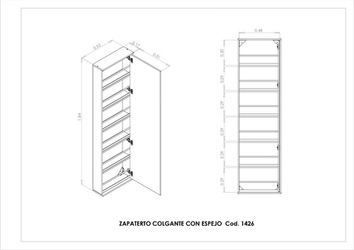 Imagen 9 de 9 de Zapateros Botinero Porta Cosmeticos Multiuso Con Espejo - Flotante - Maya - 1426