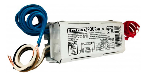 Reator Eletronico Afp 1x18w 1x20w Bivolt Poup.3134