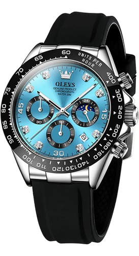 Reloj Analógicos Para Hombre Olevs Ol-s-2875j-bl, Cronógrafo