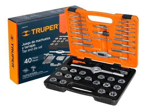 comprar Juego De Machuelos Y Tarrajas, 40 Piezas Truper 11442