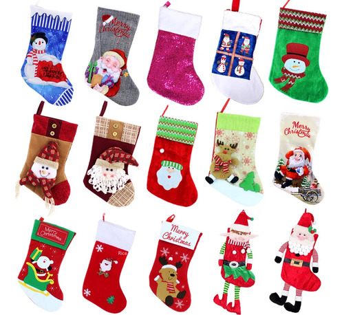 Bolsas De Regalo De Calcetines Navideños Con Muñeco De Nieve