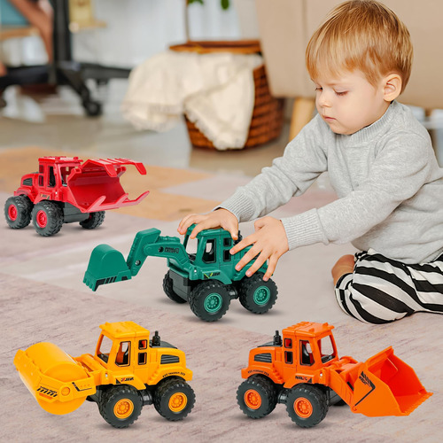 Juguetes De Construcción Beestech Camiones Y Excavadora 3 Añ Personaje Color